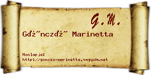 Göncző Marinetta névjegykártya